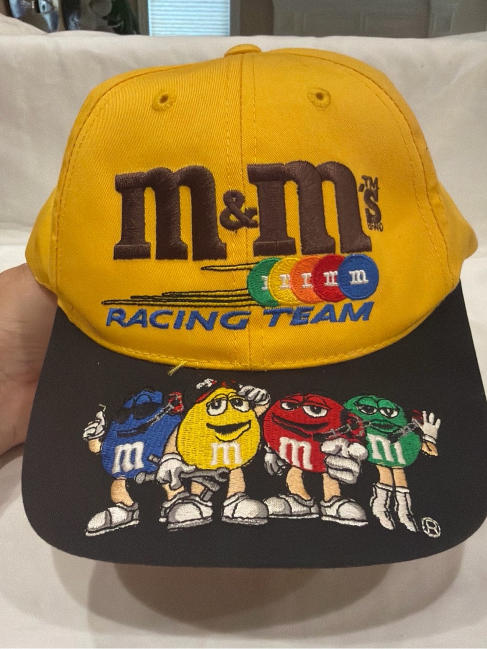 Vintage 90’ M&M'S Yellow and Black Racing Team Embroidered Cap